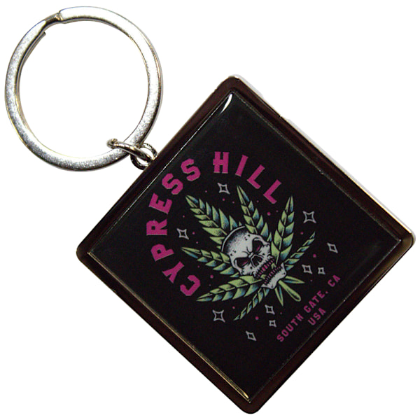 Cypress Hill Löv Döskalle Nyckelring One Size Svart/Rosa/Grön Black/Pink/Green One Size