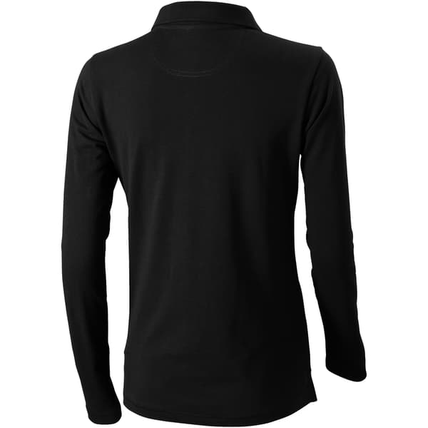 Elevate Oakville Långärmad Dam Poloshirt XS Solid Black Solid Black XS