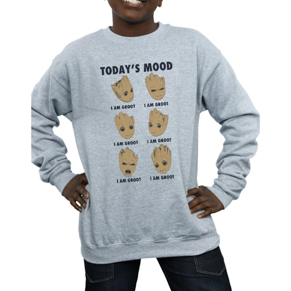 Marvel Boys Guardians Of The Galaxy Groot Today´s Mood Sweatshirt Sports Grey 5-6 Years