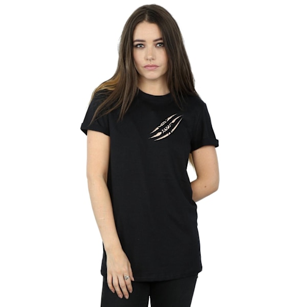 Supernatural Dam/Kvinnor Symbol Scratch Bomull Pojkvän T-Sh Black XXL