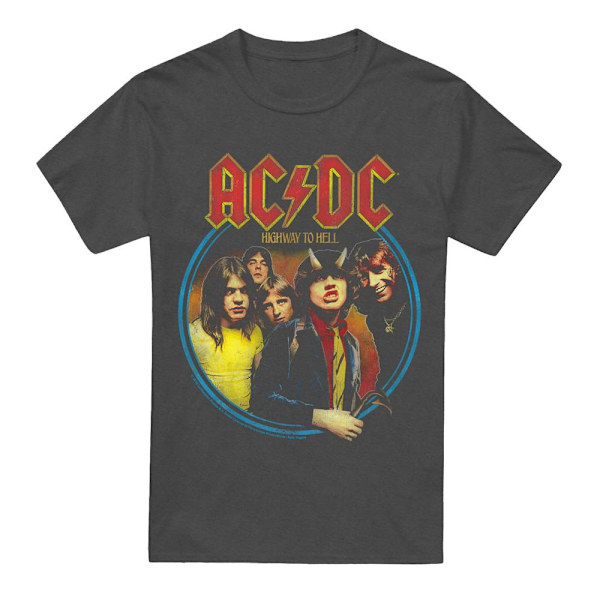 AC/DC Unisex Vuxen Highway To Hell T-Shirt XL Kolgrå Charcoal XL