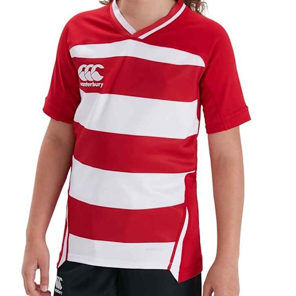 Canterbury Childrens/Kids Evader Hooped Jersey 10 år Röd/Vit Red/White 10 Years