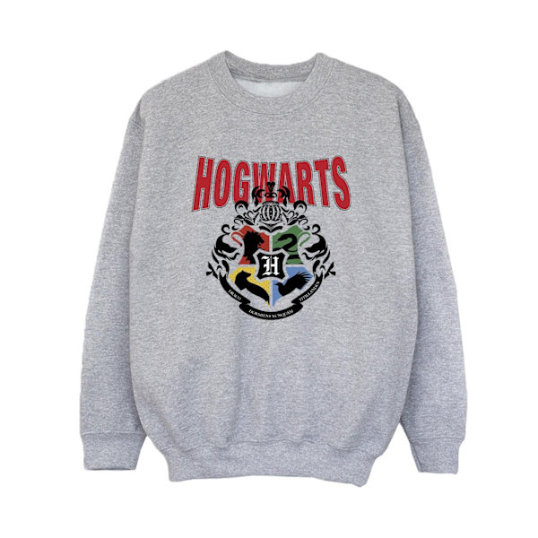Harry Potter Pojkar Hogwarts Emblem Sweatshirt 5-6 År Sports G Sports Grey 5-6 Years