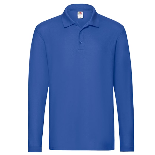 Fruit of the Loom Premium Pique Långärmad Poloskjorta M Royal Blue M