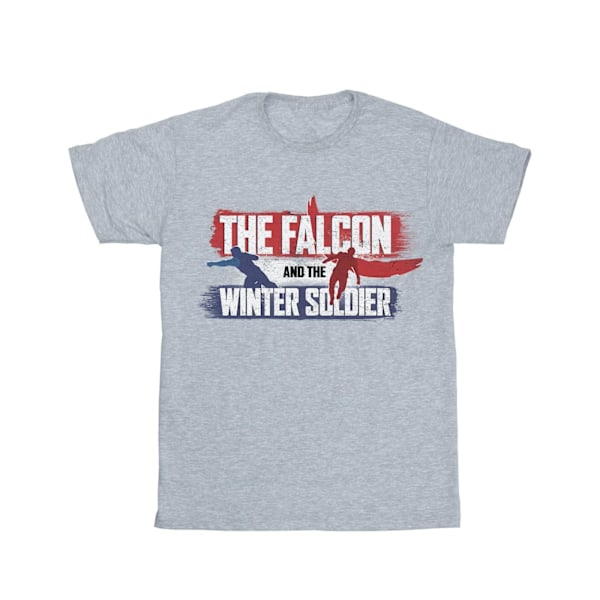 Marvel Herr The Falcon And The Winter Soldier Action Logo T-Shi Sports Grey XXL