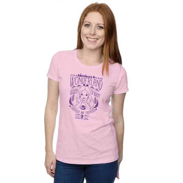 Alice In Wonderland Dam/Ladies Adventures Heather T-shirt L Baby Pink L