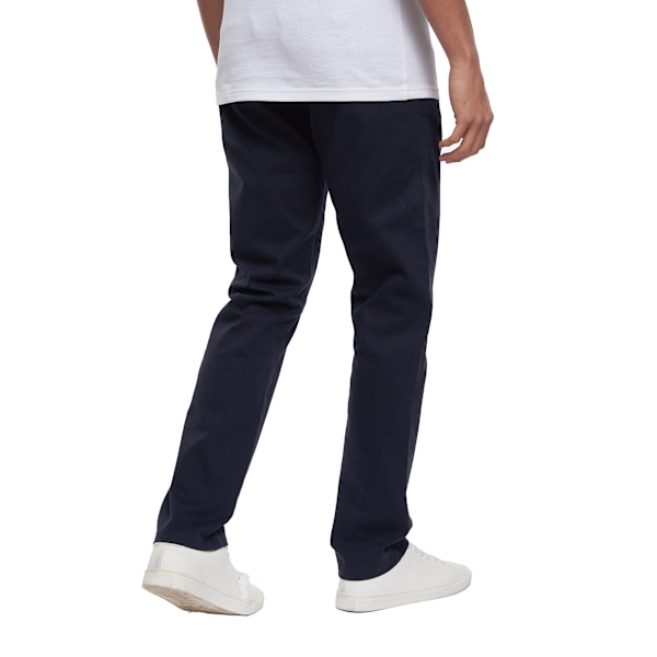 Crosshatch herr Roysden chinos 34R marinblå Navy 34R