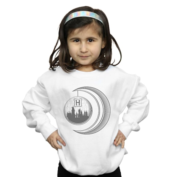Harry Potter Hogwarts Moon Sweatshirt för flickor 12-13 år Vit White 12-13 Years