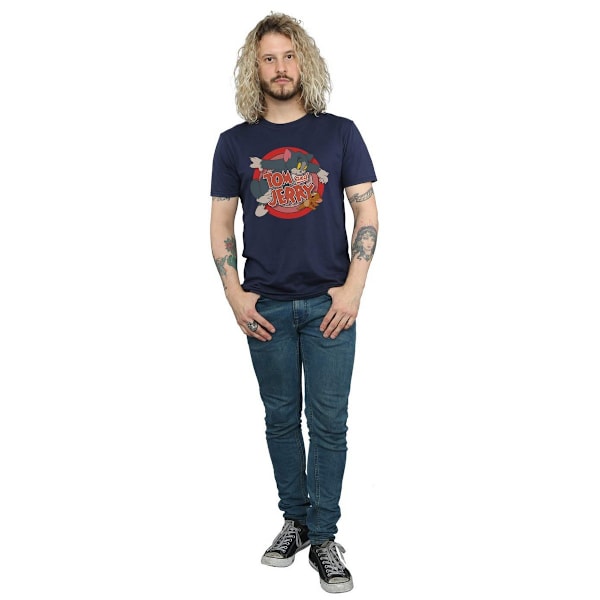 Tom och Jerry Herrfångst Bomull T-shirt L Marinblå Navy Blue L