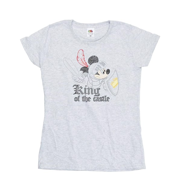 Disney Dam/Kvinnor Mickey Mouse King Of The Castle Bomull T-S Sports Grey L