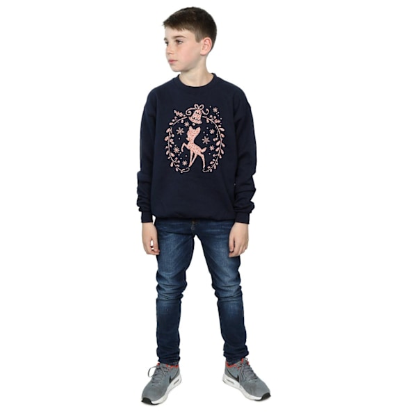 Disney Boys Bambi Julkrans Sweatshirt 9-11 År Marinblå B Navy Blue 9-11 Years