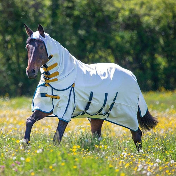 Shires Highlander Plus Eksemtäcke Häst Combo 72in Vit White 72in