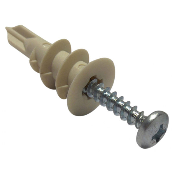 Forgefix Nylonplugg för gipsvägg, 4,5 x 35 mm, 100 st Multi Colour One Size