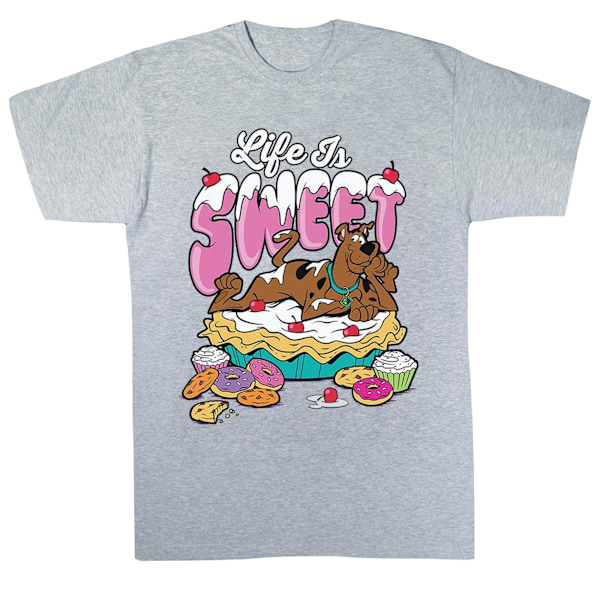 Scooby Doo Girls Life Is Sweet Bomull T-shirt 7-8 År Sport Sports Grey 7-8 Years