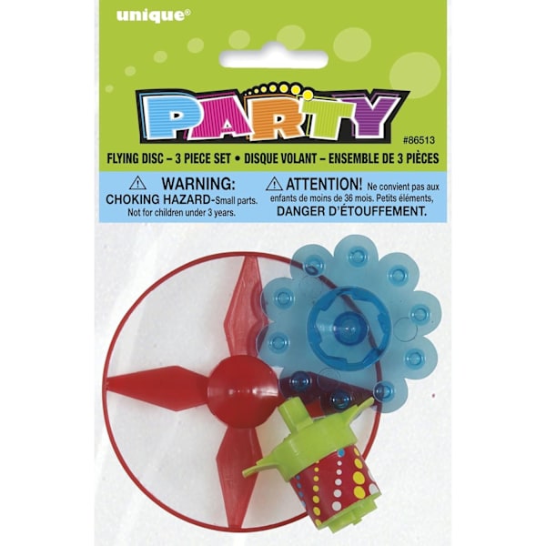 Unika party flygande leksakspartygåvor (3-pack) En storlek röd/ Red/Blue/Green One Size