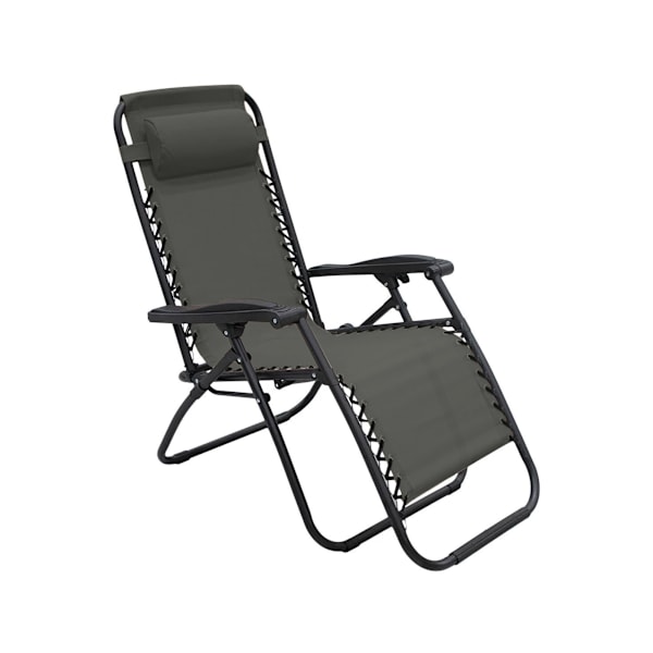 SupaGarden Zero Gravity Fällbar Trädgårdsstol One Size Grå Grey One Size