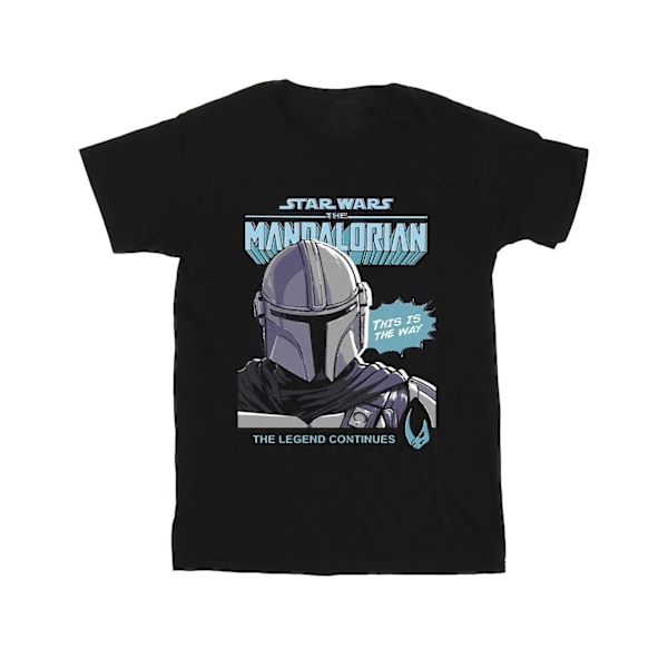 Star Wars The Mandalorian Herr Mando Comic Cover T-Shirt 3XL Svart Black 3XL