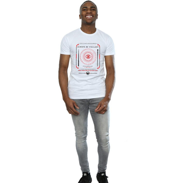 Fantastiska vidunder Mäns Alltid vara vaksam T-shirt L Vit White L