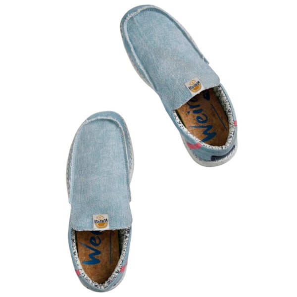 Weird Fish Dam/Flickor Shoaler Tvättade Canvas Slip-on Lättviktsskor Denim 4 UK