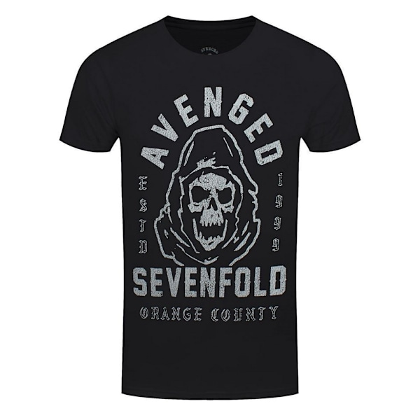 Avenged Sevenfold Unisex Adult So Grim Orange County Bomull T-S Black S