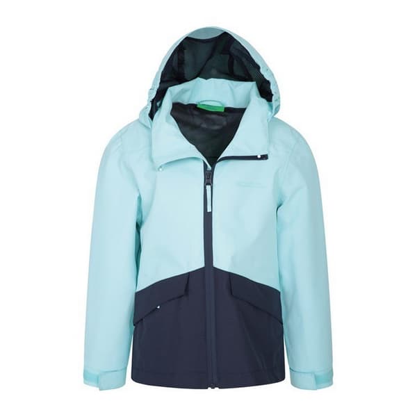 Mountain Warehouse Barnjacka Cloud Burst Vattentät för Barn/Barn Teal 3-4 Years