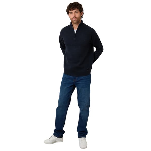 Threadbare Herr Rossen Quarter Zip Raglan Långärmad Tröja X Navy XXL