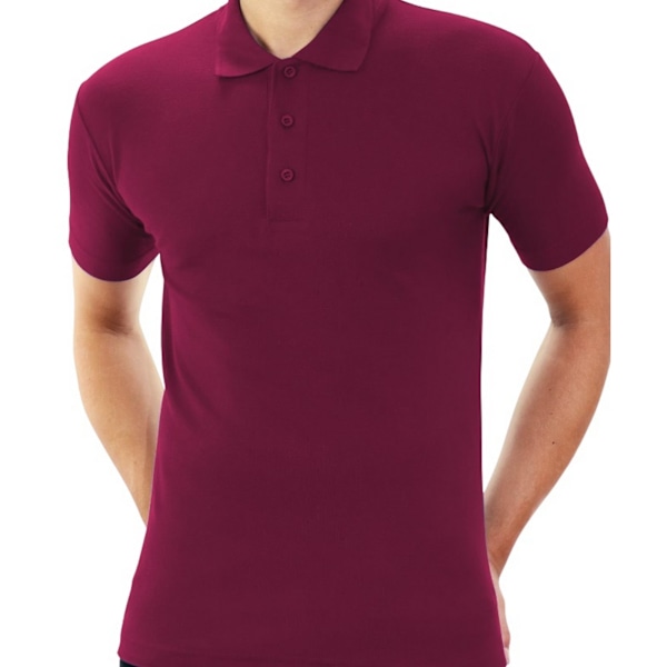 Casual Classic Mens Pique Polo M Maroon Maroon M