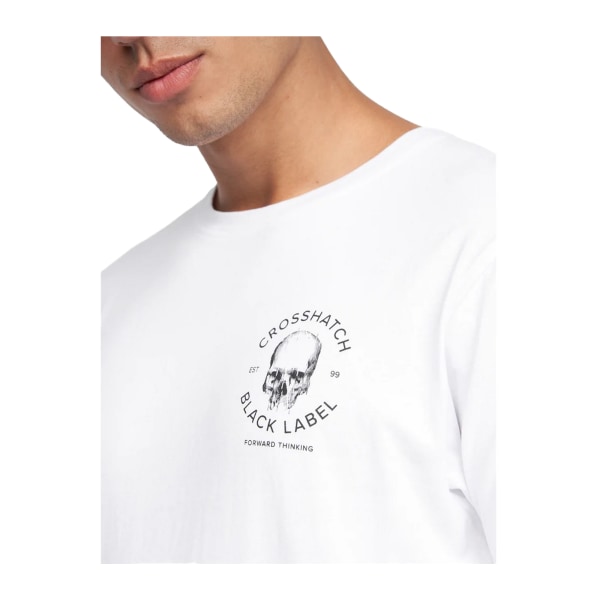 Crosshatch Skulfux T-shirt för män (Pack om 2) M Svart/Vit Black/White M