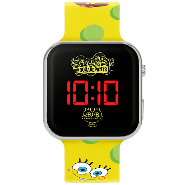 SpongeBob SquarePants Barnklocka LED Digital En Storlek Yellow/Green/Black One Size