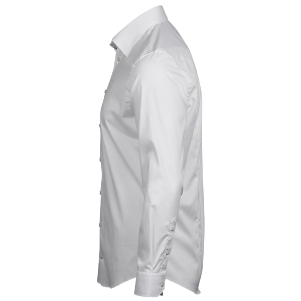 Tee Jays Herr Lyxig Stretch Långärmad Skjorta L Vit White L