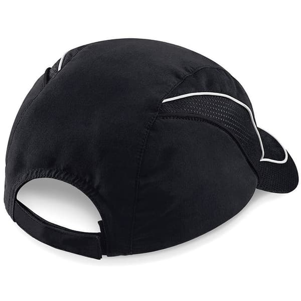 Beechfield Coolmax® Flow Mesh Baseball Cap / Huvudbonad En Storlek Black One Size