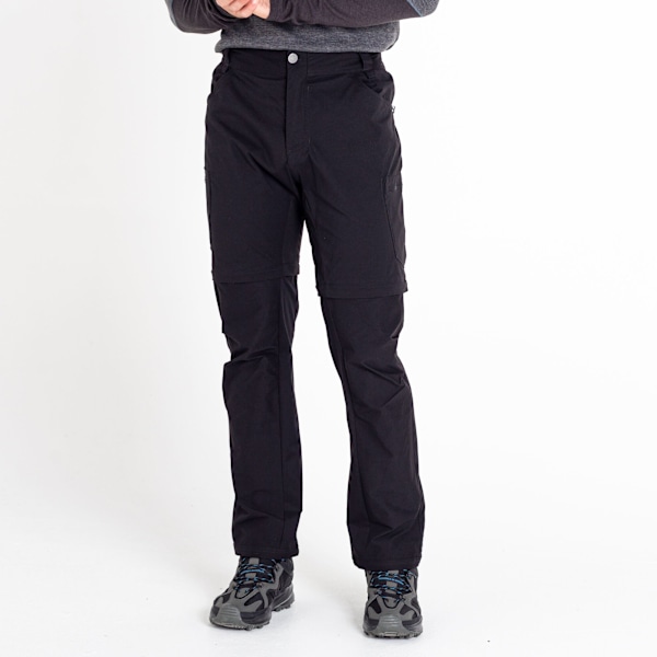 Dare 2B Tuned In II Multi Pocket Zip Off Walking Trousers för män Black 34R