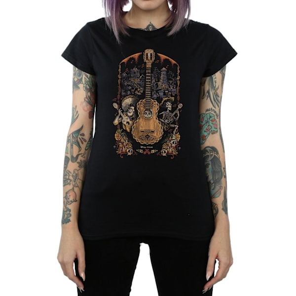 Coco Dam/Damer Poster Gitarr Bomull T-shirt M Svart Black M