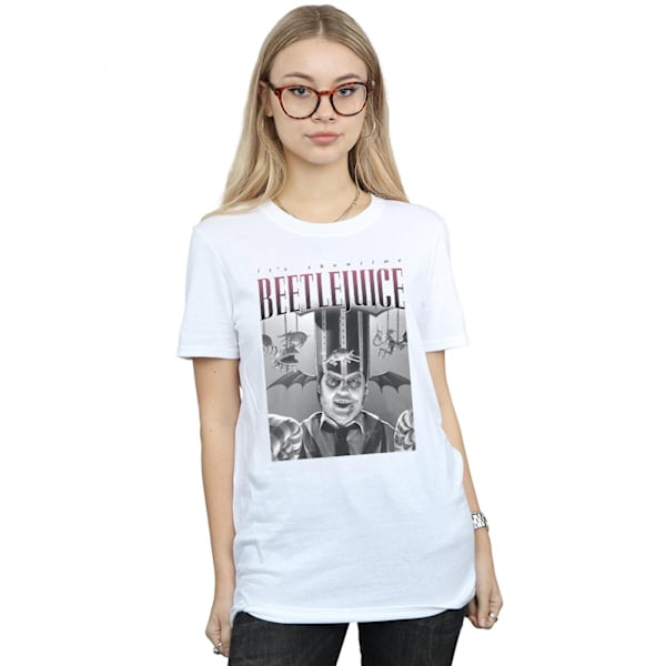 Beetlejuice Dam/Damer Cirkus Homage Bomull Boyfriend T-Shir White M