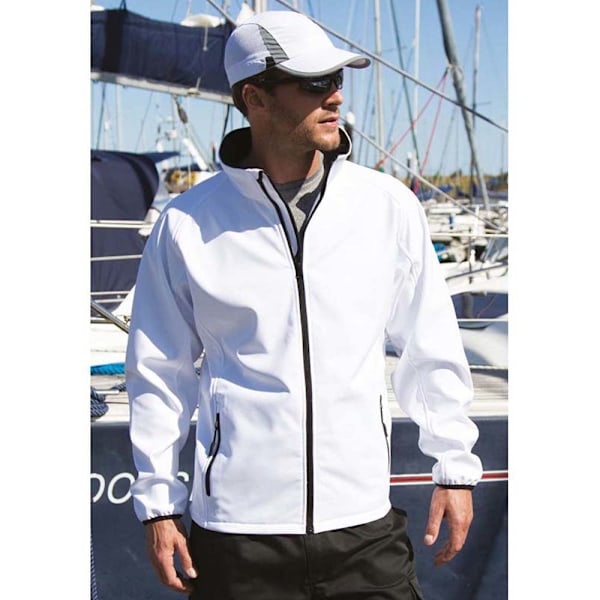 Result Core Printable Softshelljacka för män 3XL Vit/Svart White/ Black 3XL