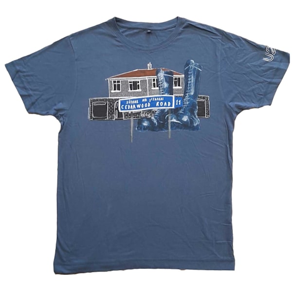U2 Unisex Adult Cedar Wood Road T-Shirt L Denim Blue Denim Blue L