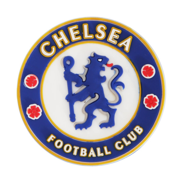 Chelsea FC officiella fotbollsvapen gummi kylskåpsmagnet One Siz Blue/White/Yellow One Size