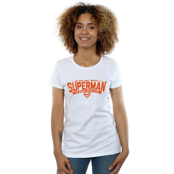 DC Comics Dam/Kvinnor Superman My Hero Bomull T-shirt L Vit White L