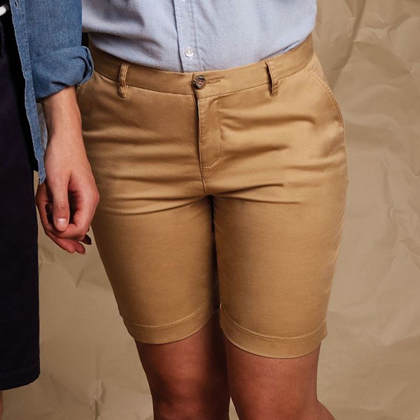 Front Row Herr Bomull Rich Stretch Chino Shorts 40 Stone Stone 40