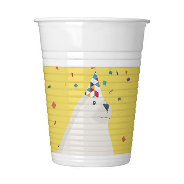 Procos Arctic Plast Party Cup (8-pack) One Size Gul/Vit Yellow/White One Size