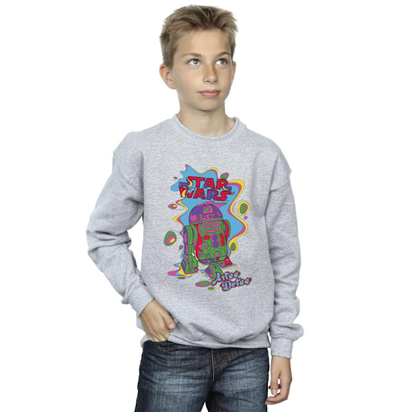 Star Wars Pojkar R2D2 Pop Art Sweatshirt 7-8 År Sports Grey Sports Grey 7-8 Years