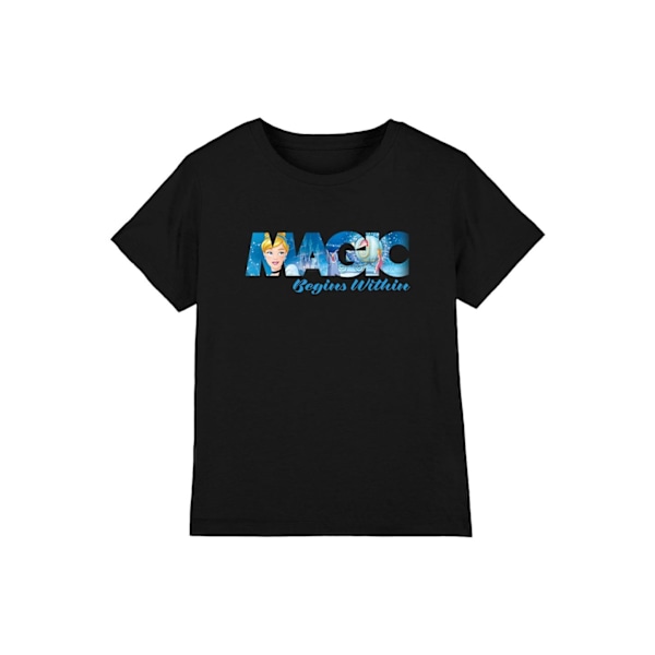 Askungen Barn/Kids Magic Begins Within T-shirt 3-4 år Black 3-4 Years