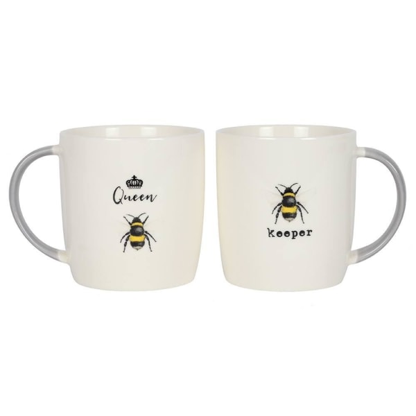 Something Different Queen and Keeper Mug Set One Size Vit White One Size