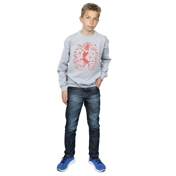 Disney Boys Bambi Julkrans Sweatshirt 5-6 År Sport Sports Grey 5-6 Years