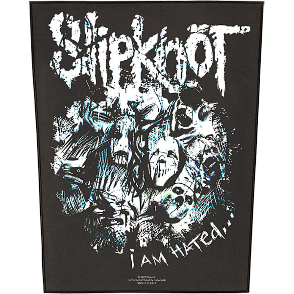Slipknot I Am Hated Patch One Size Svart/Vit Black/White One Size