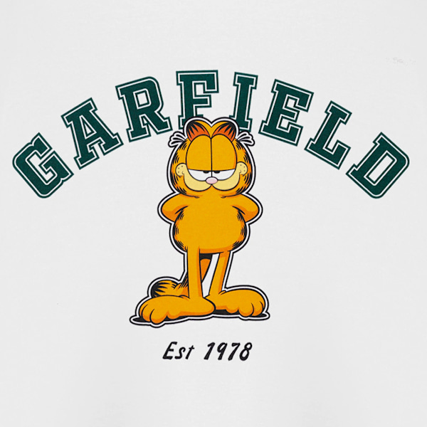 Garfield Unisex Vuxen Collegiate Kortärmad T-shirt S Vit White S