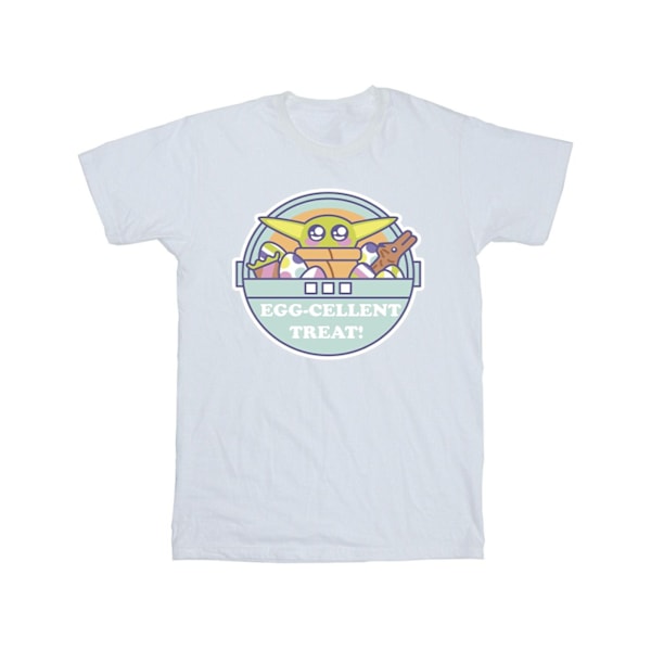 Star Wars Girls The Mandalorian Eggcellent Easter Bomull T-Shir White 3-4 Years