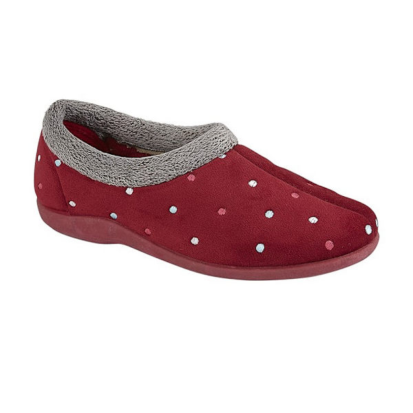 Sleepers Dam/Dam Sophie Velourtofflor 3 UK Burgundy Burgundy 3 UK