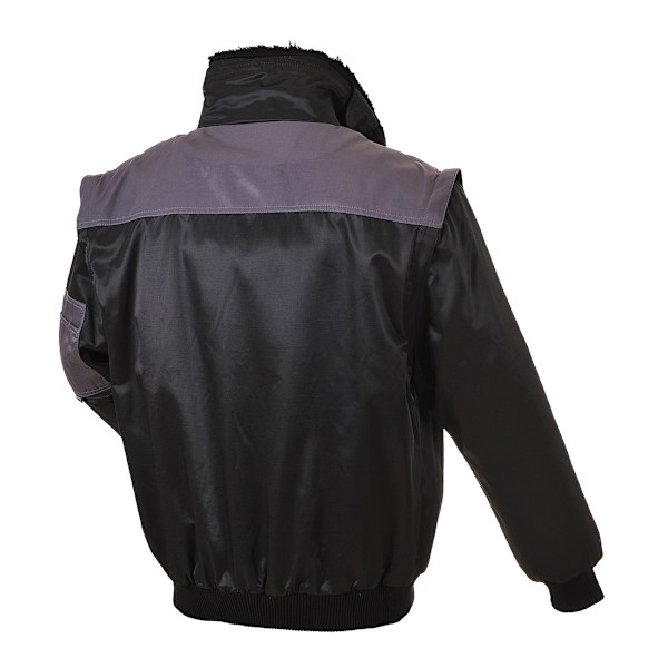 Portwest Herr Tvåfärgad Pilotjacka 4XL Svart/Grå Black/Grey 4XL