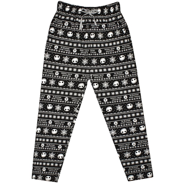 Nightmare Before Christmas Mäns Jack Skellington Pyjamas Bottoms Black/White XL
